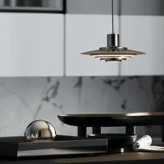 Modern UFO Chrome Chandelier