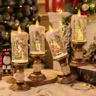 Charming Christmas Crystal Candle