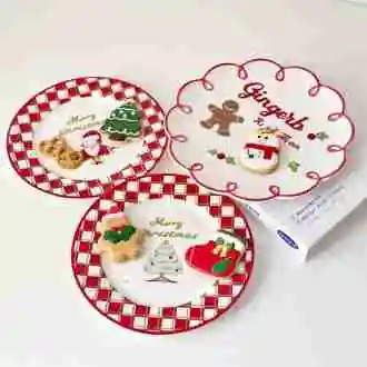 Handcrafted Christmas Ceramic Plate